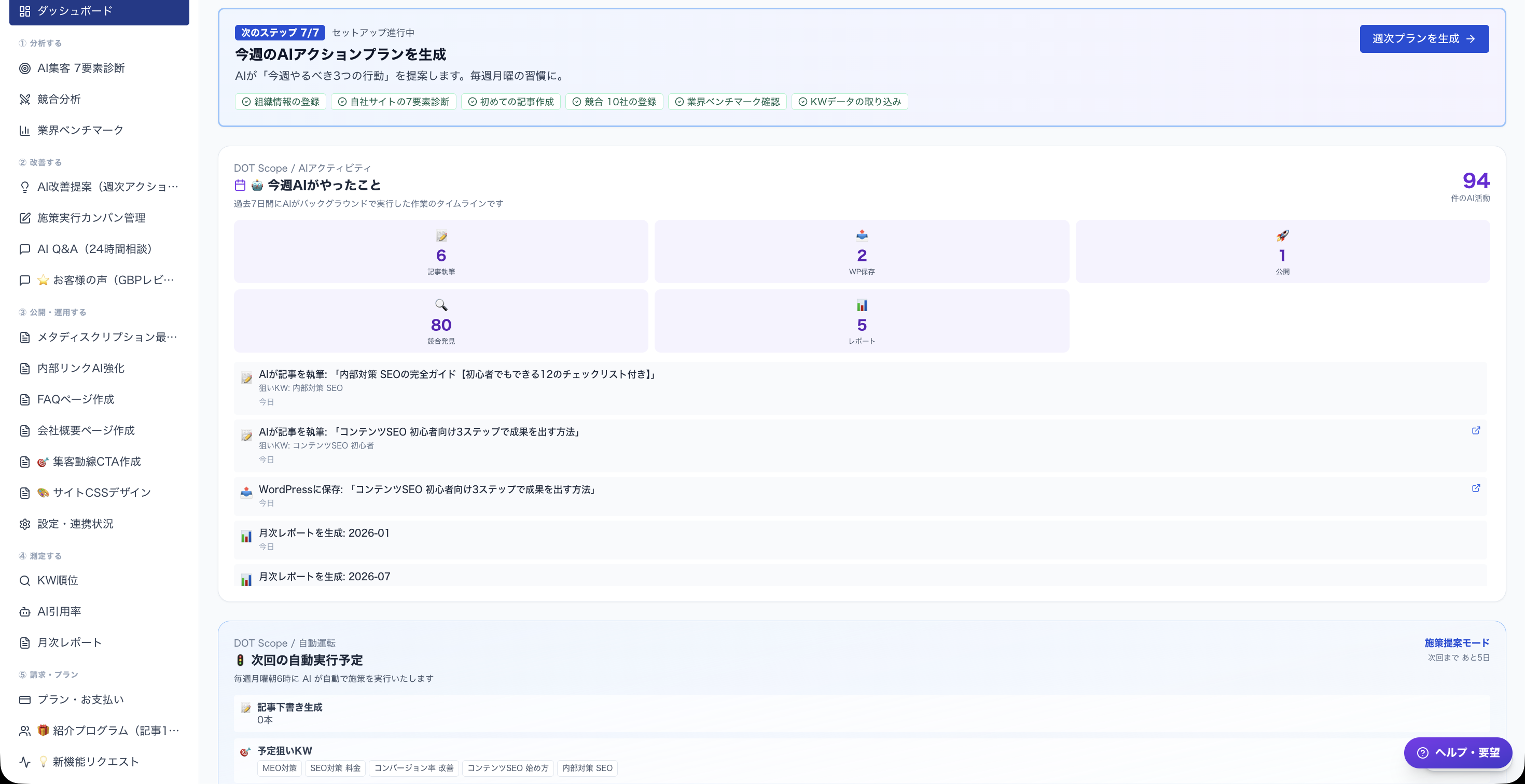AI週次アクション提案